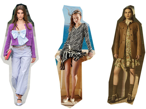 tendintele resort 2020 sunt caracterizate de costume, in general cu umeri largi si din piele, iar la polul opus, au existat tendinte romantice, caracterizate de broderii si influente florale.
