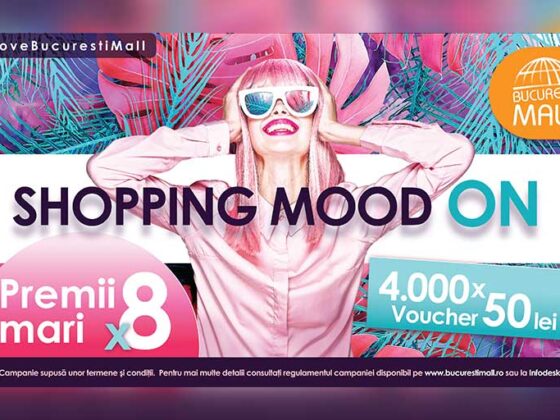Shopping Mood On este o campanie lansata pe 3 iunie 2021 de Bucuresti Mall - Vitan , prin care iubitorii de shopping pot castiga, pana pe 26 septembrie, 4.000 de vouchere.