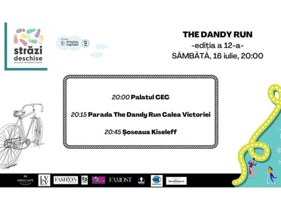 The Dandy Run-editia a 12-a - este un eveniment selectat in cadrul apelului deschis de proiecte pentru „Strazi deschise – Bucuresti, Promenada urbana”.
