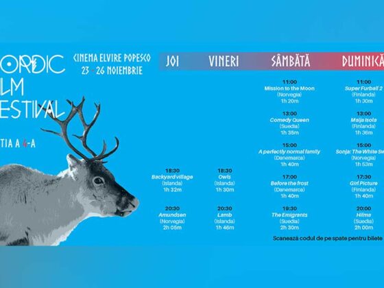 Nordic Film Festival revine la București între 23 - 26 noiembrie şi oferă 14 pelicule de lungmetraj, care prezintă diversitatea și aspecte inedite din spațiul nordic